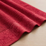 Wisteria Floral Jacquard 6-Piece Cotton Towel Set – Medium Weight Bathroom Towels