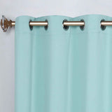 Classic Modern Solid Room Darkening Blackout Curtain Panels, Set of 2