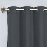Classic Modern Solid Room Darkening Blackout Curtain Panels, Set of 2