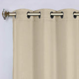 Classic Modern Solid Room Darkening Blackout Curtain Panels, Set of 2