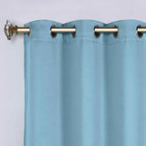 Classic Modern Solid Room Darkening Blackout Curtain Panels, Set of 2