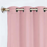 Classic Modern Solid Room Darkening Blackout Curtain Panels, Set of 2