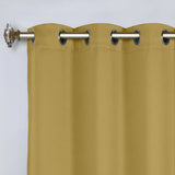 Classic Modern Solid Room Darkening Blackout Curtain Panels, Set of 2