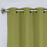 Classic Modern Solid Room Darkening Blackout Curtain Panels, Set of 2
