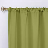 Solid Room Darkening Rod Pocket Blackout Curtain Panels, Set of 2