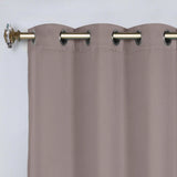 Classic Modern Solid Room Darkening Blackout Curtain Panels, Set of 2