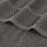 Lodi Cotton 3-Piece Towel Set – Absorbent Mid-Weight Solid Bathroom Towels with Textured Border