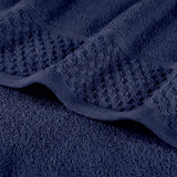 Lodi Cotton 3-Piece Towel Set – Absorbent Mid-Weight Solid Bathroom Towels with Textured Border