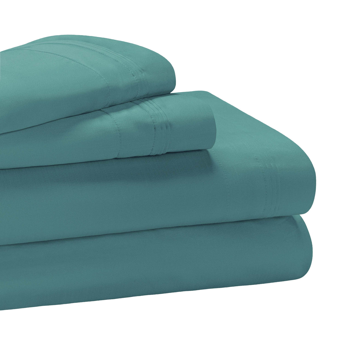 Egyptian Cotton 1000 Thread Count Solid Sheet Set Olympic Queen - DeepSea