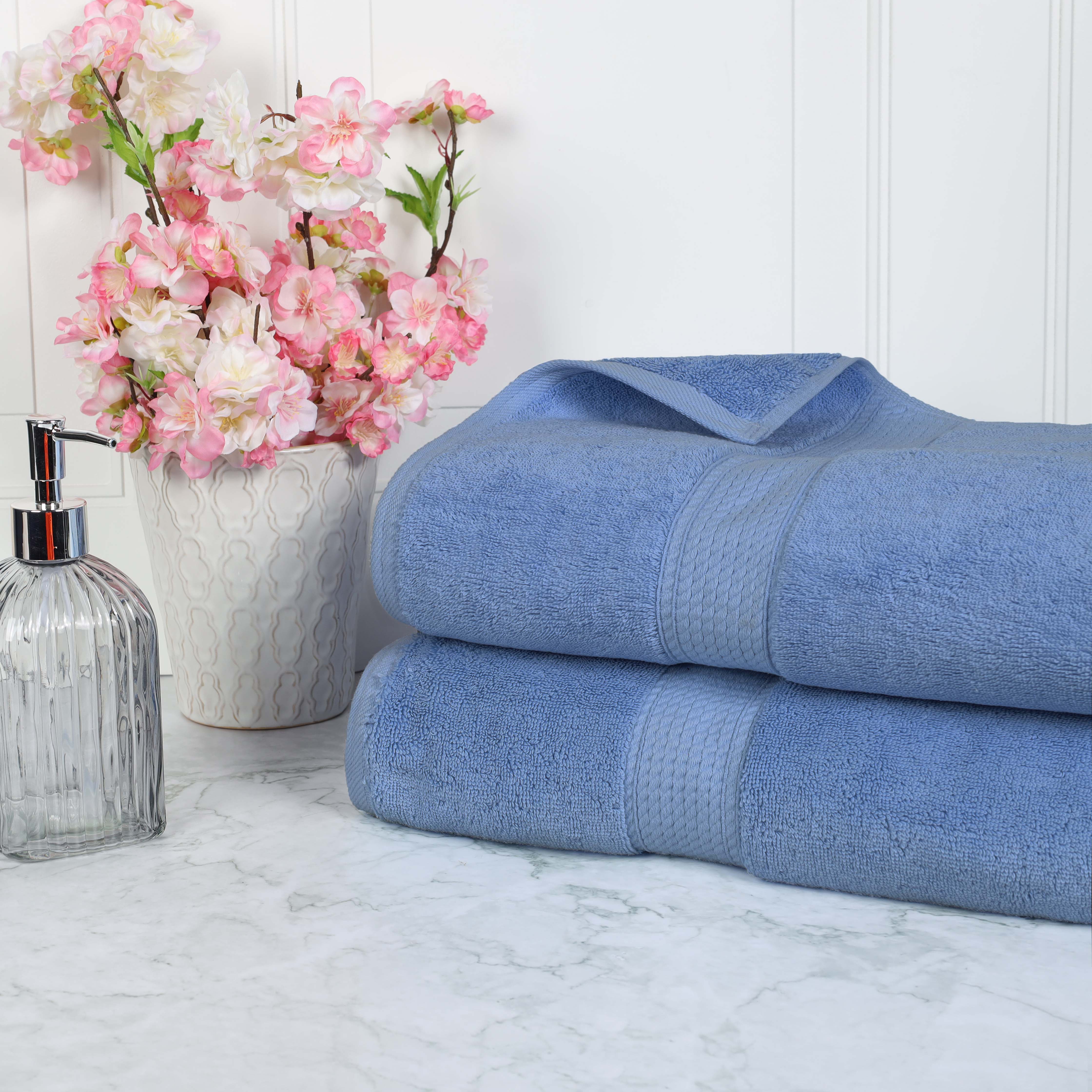 Madison Egyptian Cotton Pile Plush Heavyweight Bath Sheet Set of 2 - Egyptian Cotton Bath Sheet by Superior