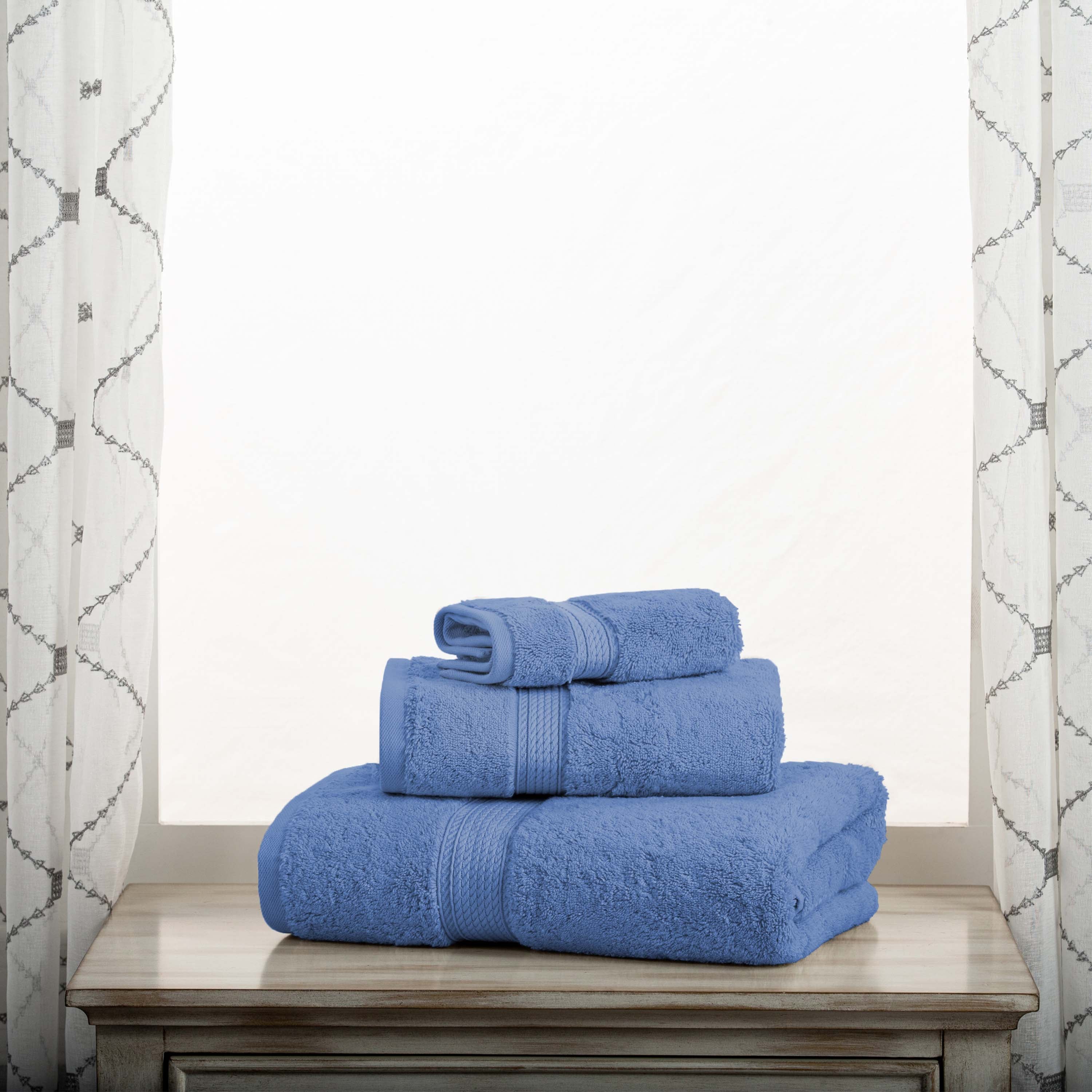 Egyptian Cotton Madison Plush Towel Set 3 Piece - Egyptian Cotton Towel Set by Superior Brand
