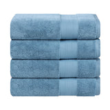 Aria Turkish Cotton Solid Heavyweight Plush Bath Towel Set of 4 - Bath Towel by Superior Brand