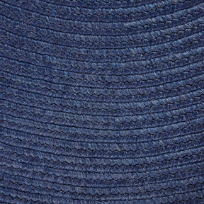 Bohemian Braided Indoor Outdoor Rugs Solid Round Area Rug - DenimBlue