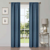 Solid Room Darkening Rod Pocket Blackout Curtain Panels, Set of 2