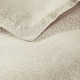 Fleur De Lis Jacquard Matelassé Cotton Medallion Bedspread Set - Bedspread by Superior Brand