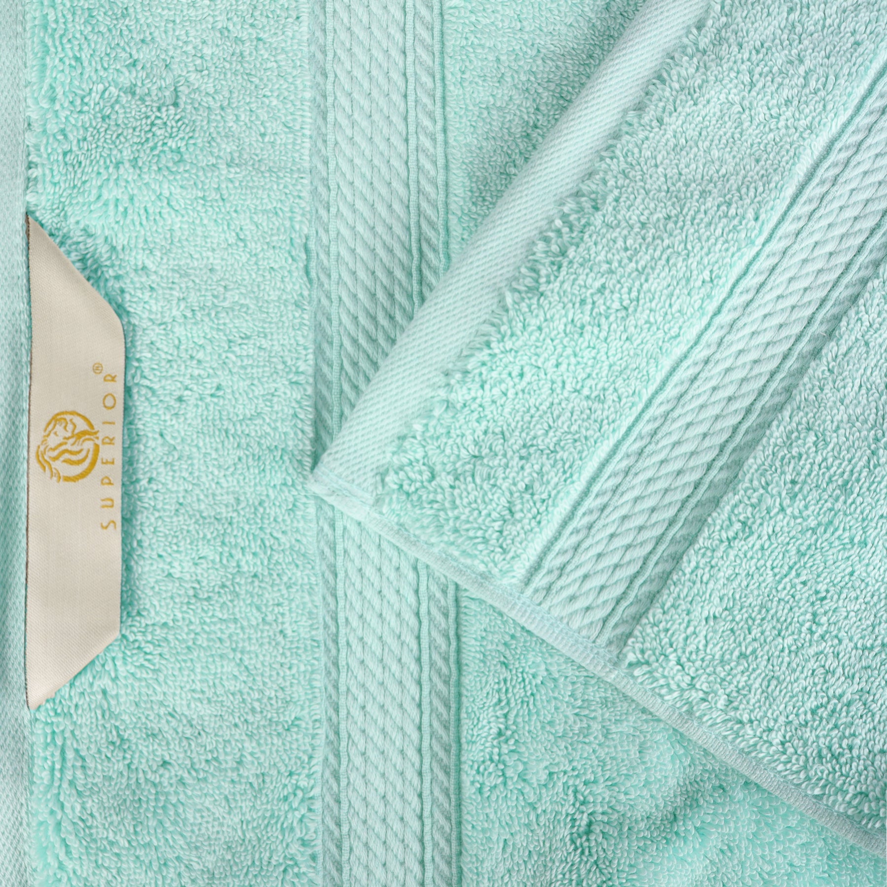 Egyptian Cotton Highly Absorbent 2 Piece Ultra-Plush Solid Bath Sheet Set - Sea Foam
