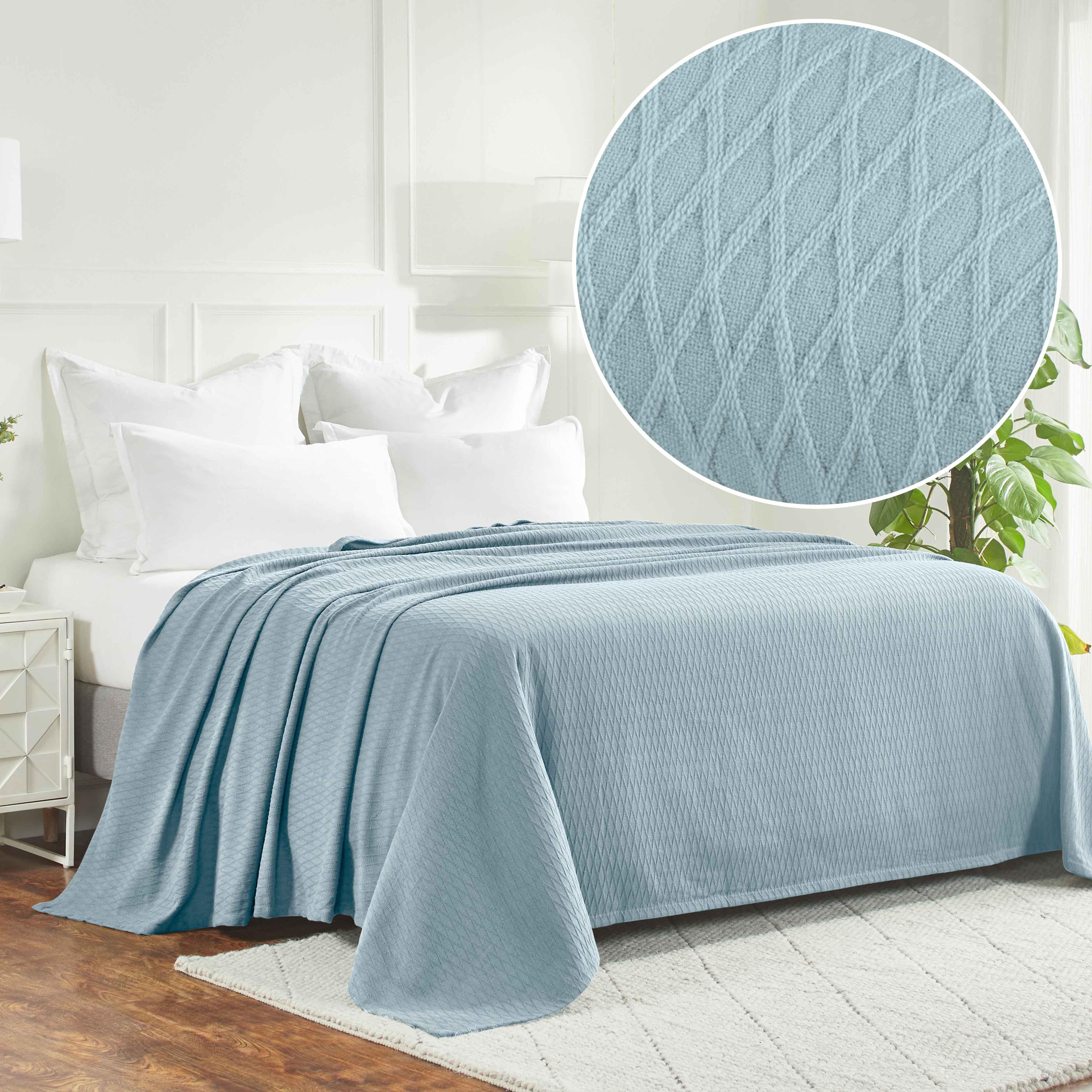 Diamond Weave Modern Classic Geometric All-Season Cotton Blanket - Blanket by Superior Brand