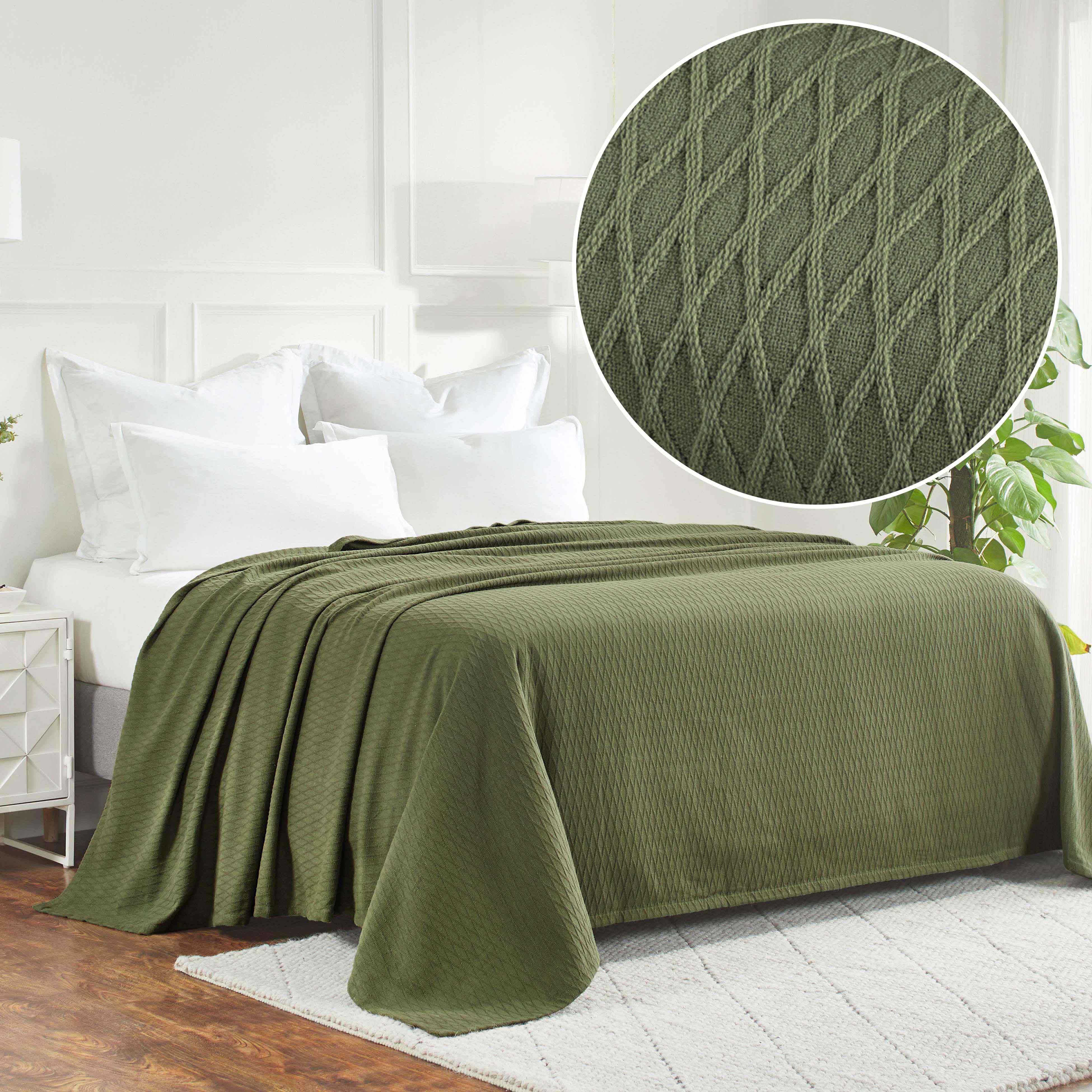 Diamond Weave Modern Classic Geometric All-Season Cotton Blanket - Blanket by Superior Brand