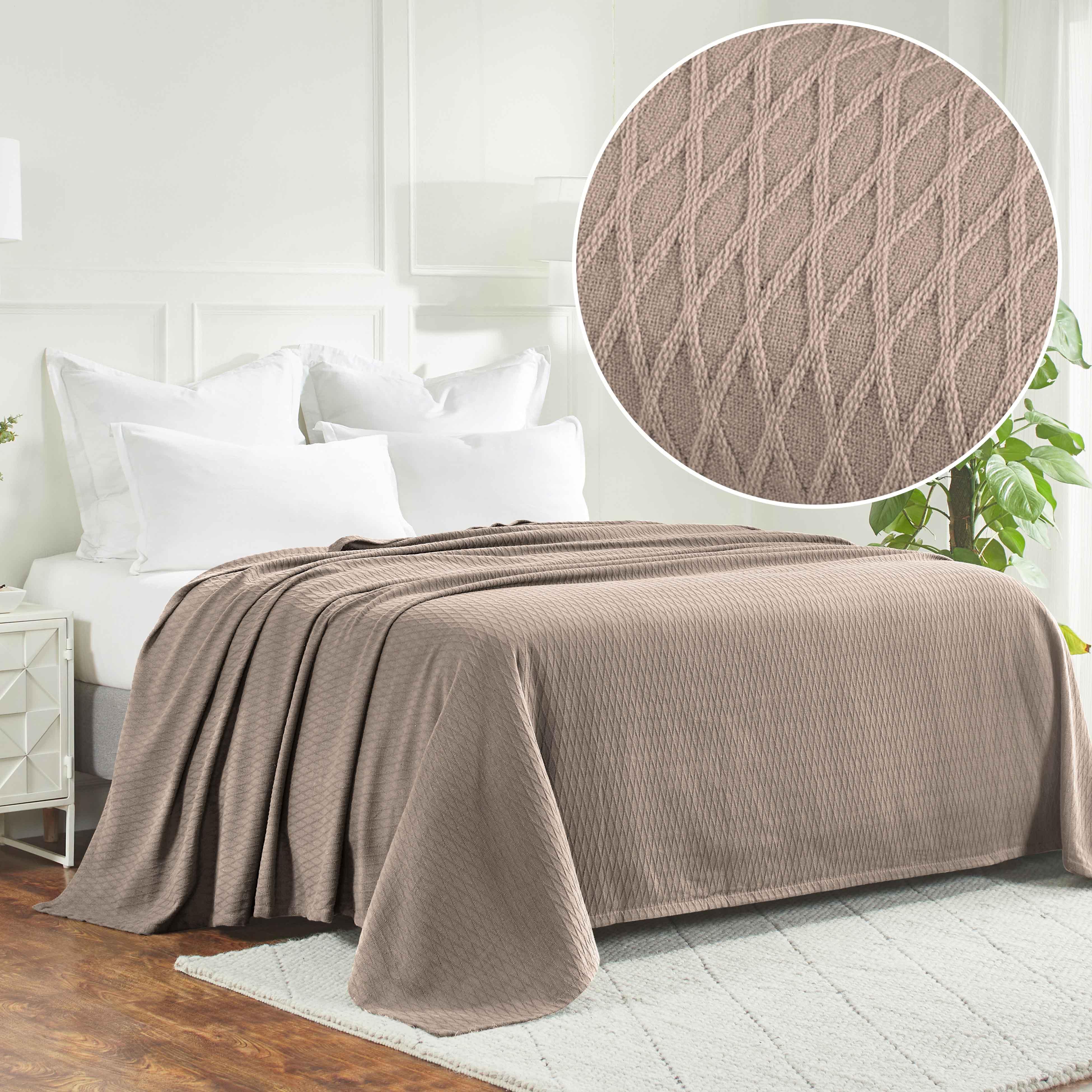 Diamond Weave Modern Classic Geometric All-Season Cotton Blanket - Blanket by Superior Brand