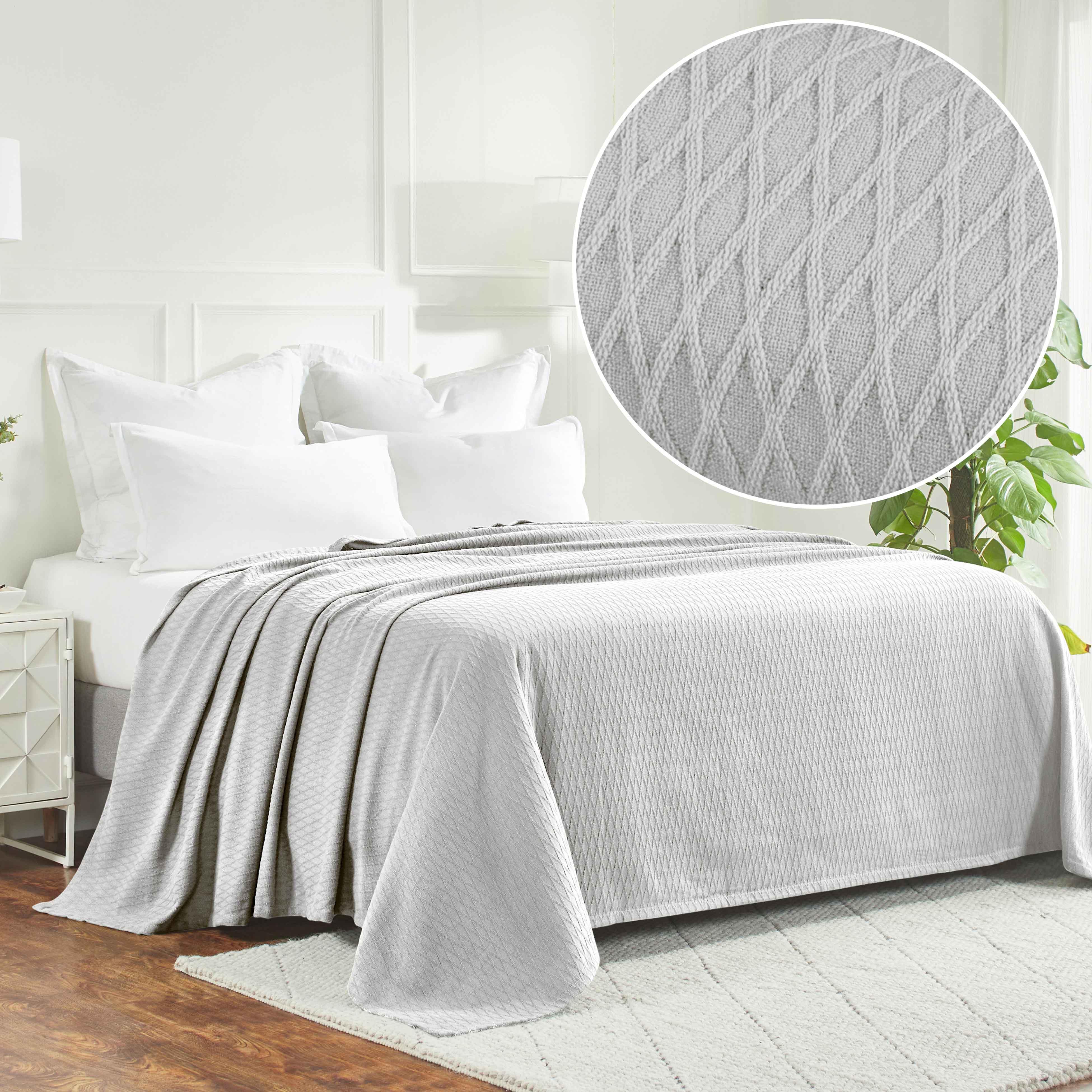 Diamond Weave Modern Classic Geometric All-Season Cotton Blanket - Blanket by Superior Brand