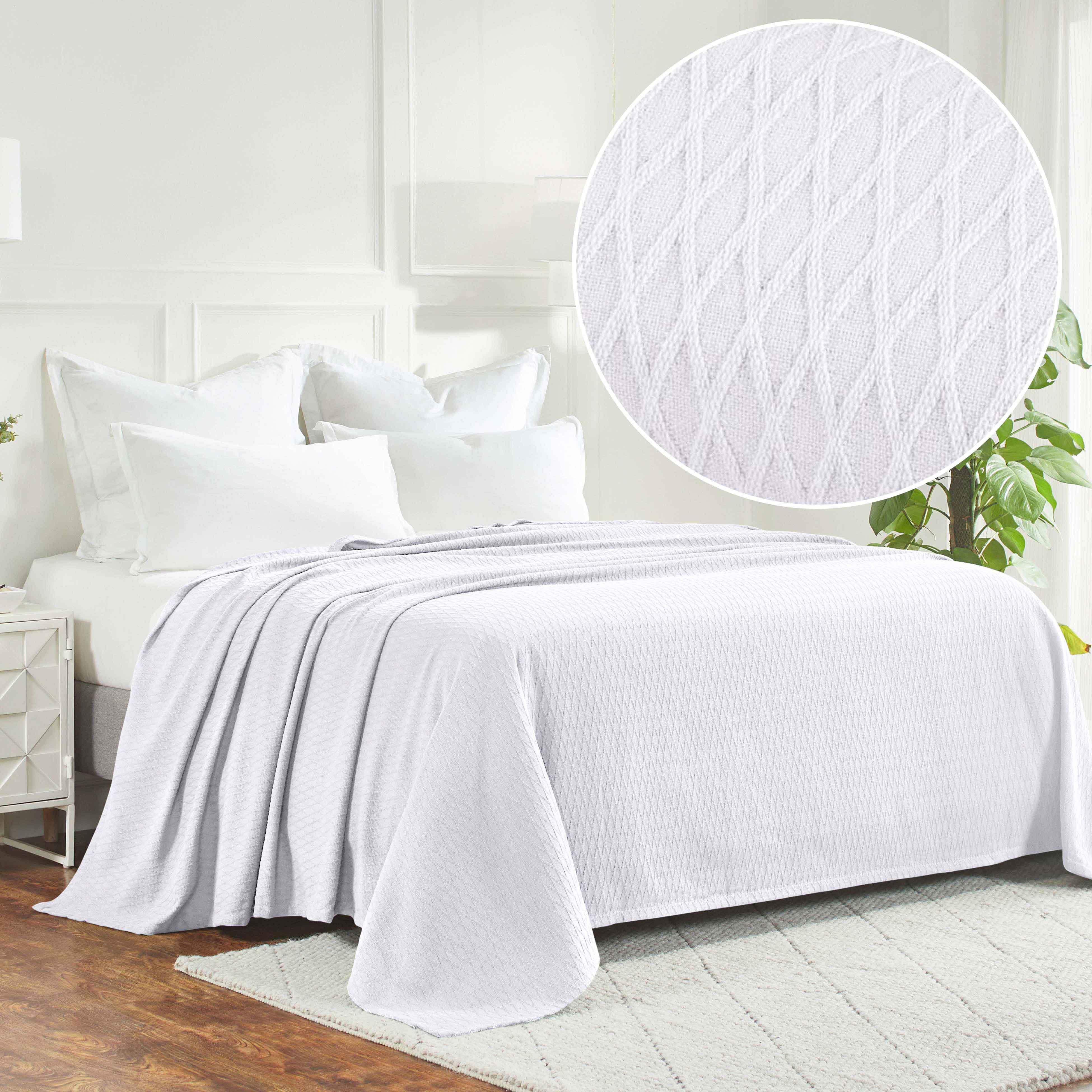 Diamond Weave Modern Classic Geometric All-Season Cotton Blanket - Blanket by Superior Brand