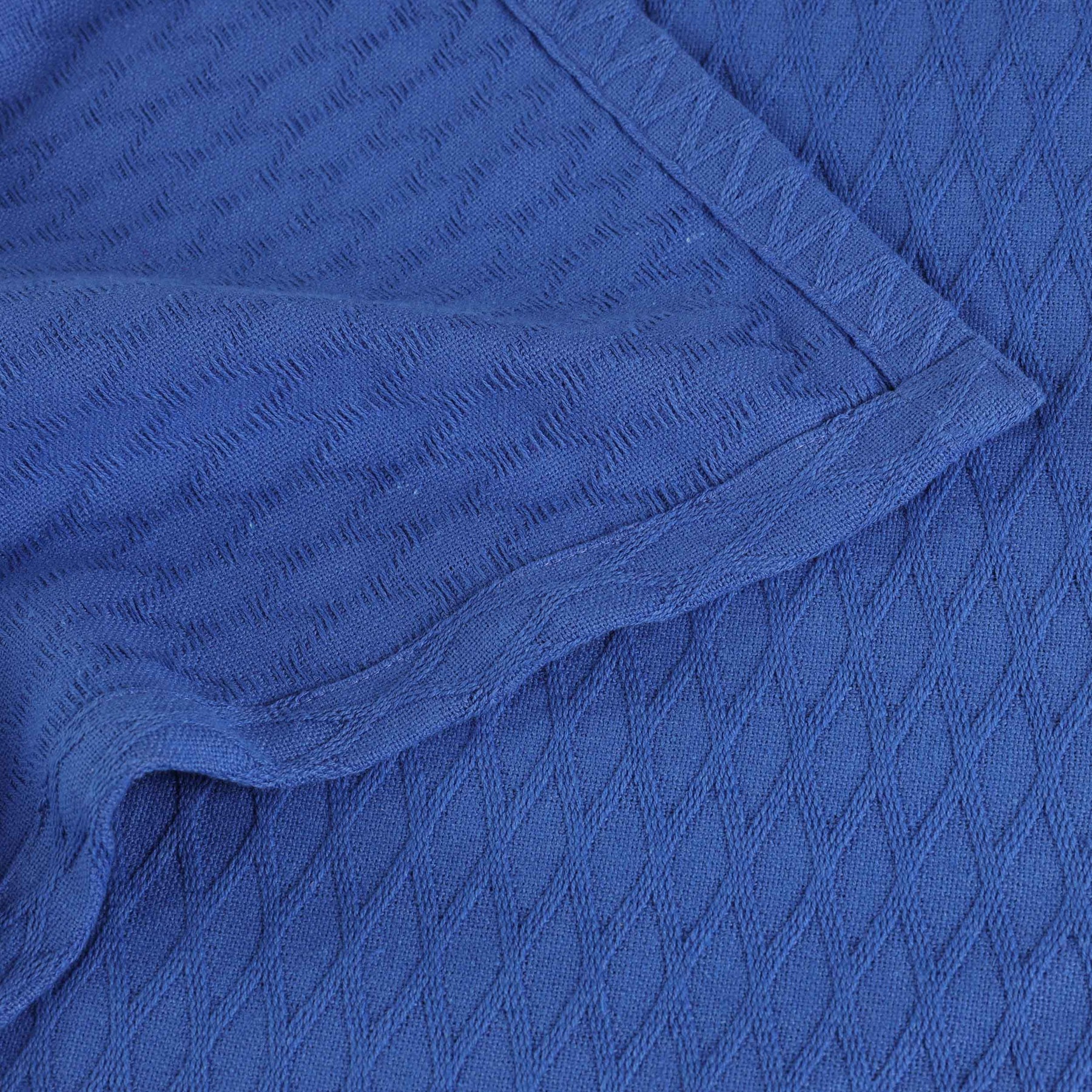 Diamond All-Season Cotton Blanket - Meritt Blue