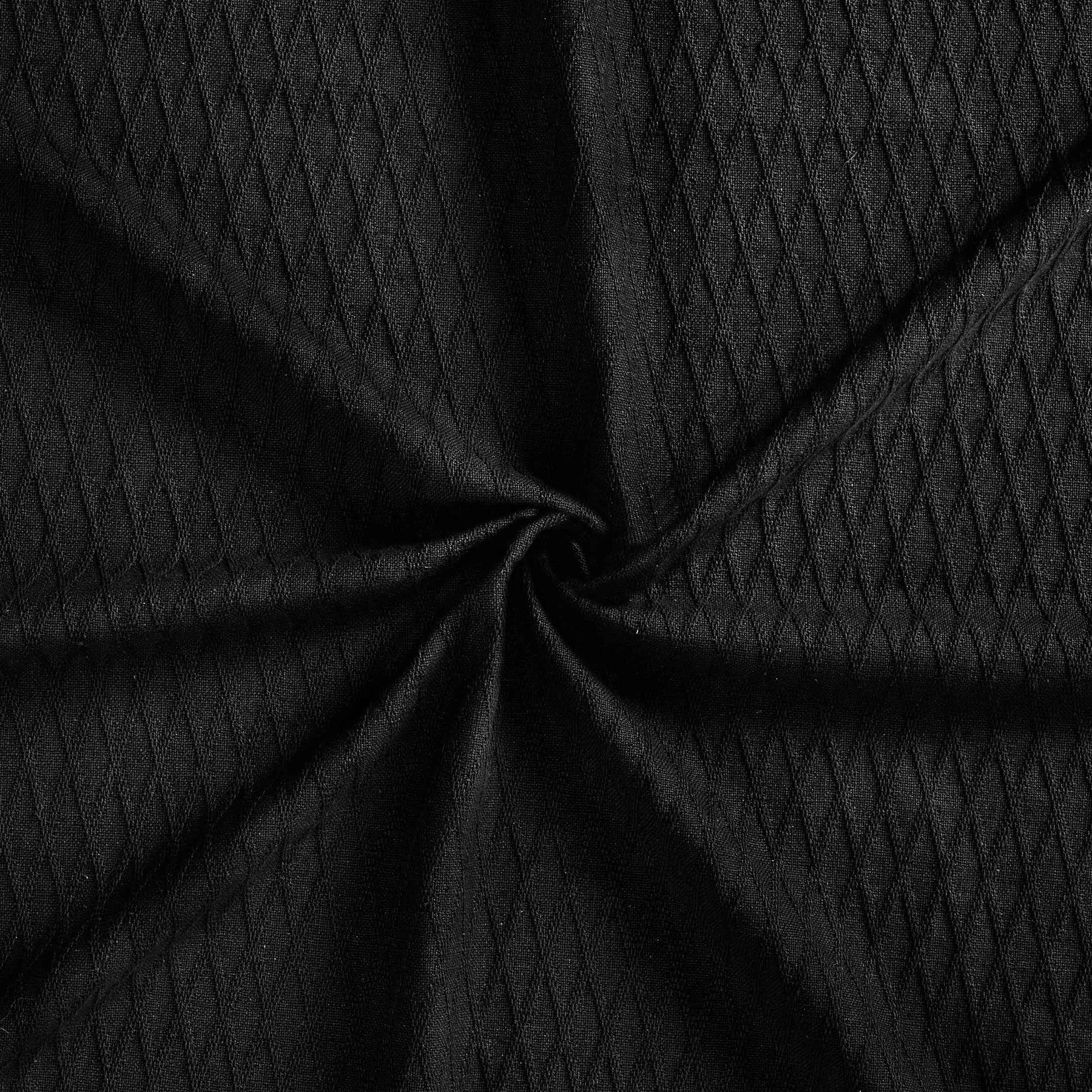 Diamond All-Season Cotton Blanket - Black