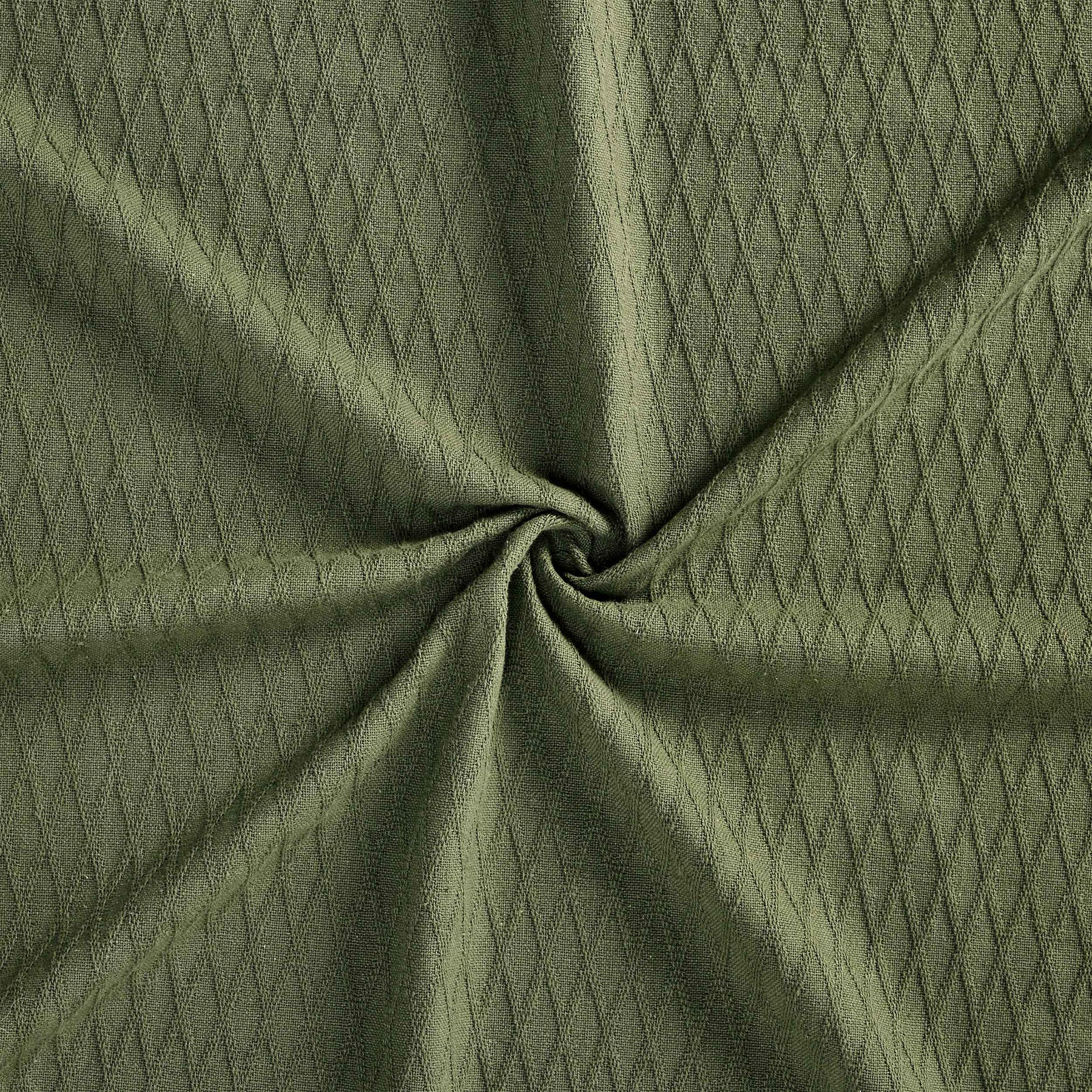 Diamond All-Season Cotton Blanket - Forest Green
