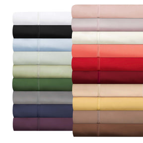 300 Thread Count Egyptian Cotton Solid Deep Pocket Sheet Set - White