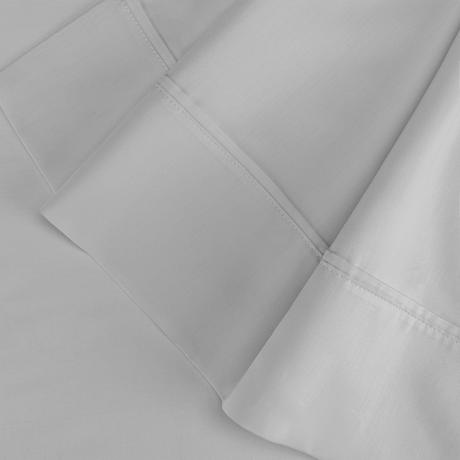 Superior Egyptian Cotton 300 Thread Count Solid Pillowcase Set - Light Grey