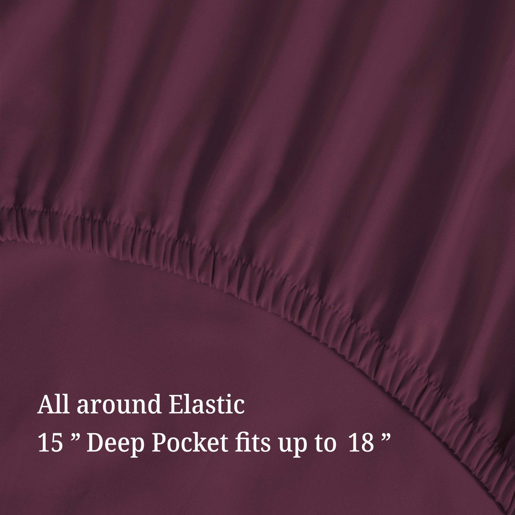 300 Thread Count Egyptian Cotton Solid Deep Pocket Sheet Set - Plum