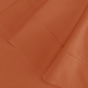 Superior Egyptian Cotton 300 Thread Count Solid Pillowcase Set - Pumpkin