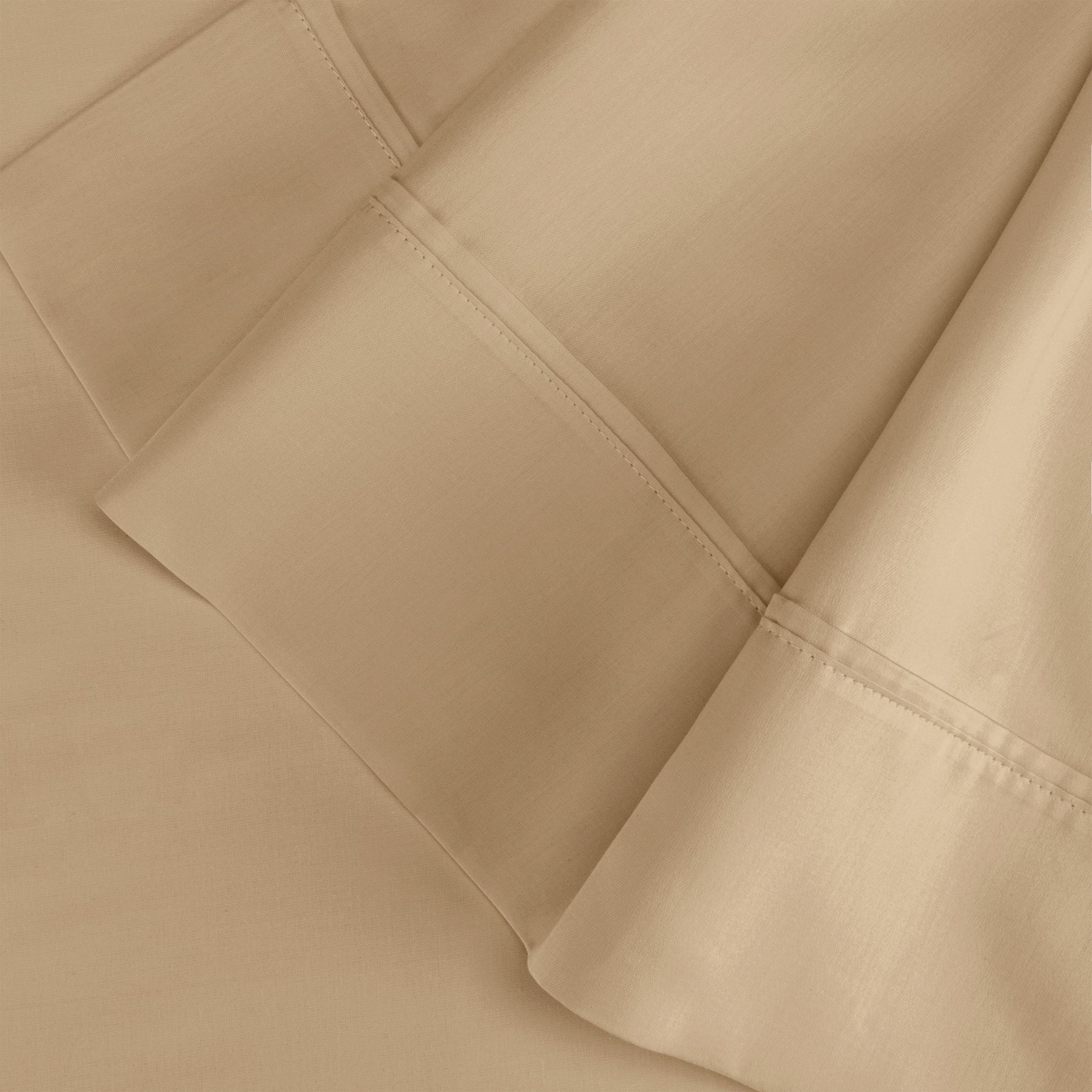 Superior Egyptian Cotton 300 Thread Count Solid Pillowcase Set - Tan