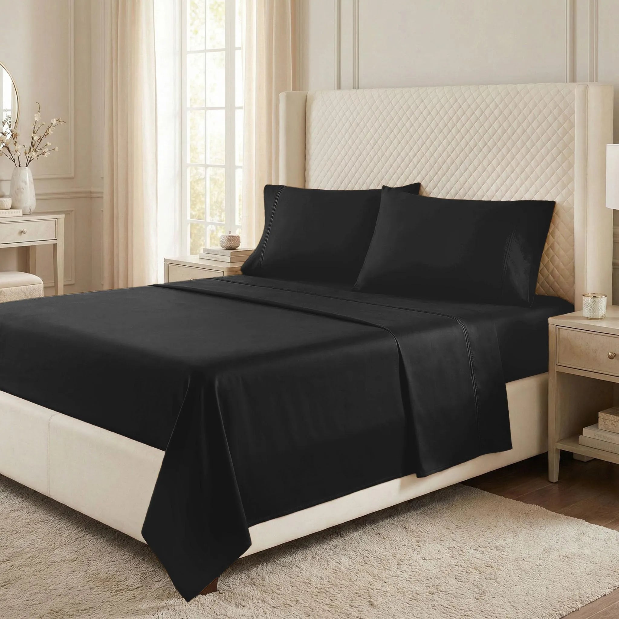 530 Thread Count Egyptian Cotton Sateen Bed Sheet Set