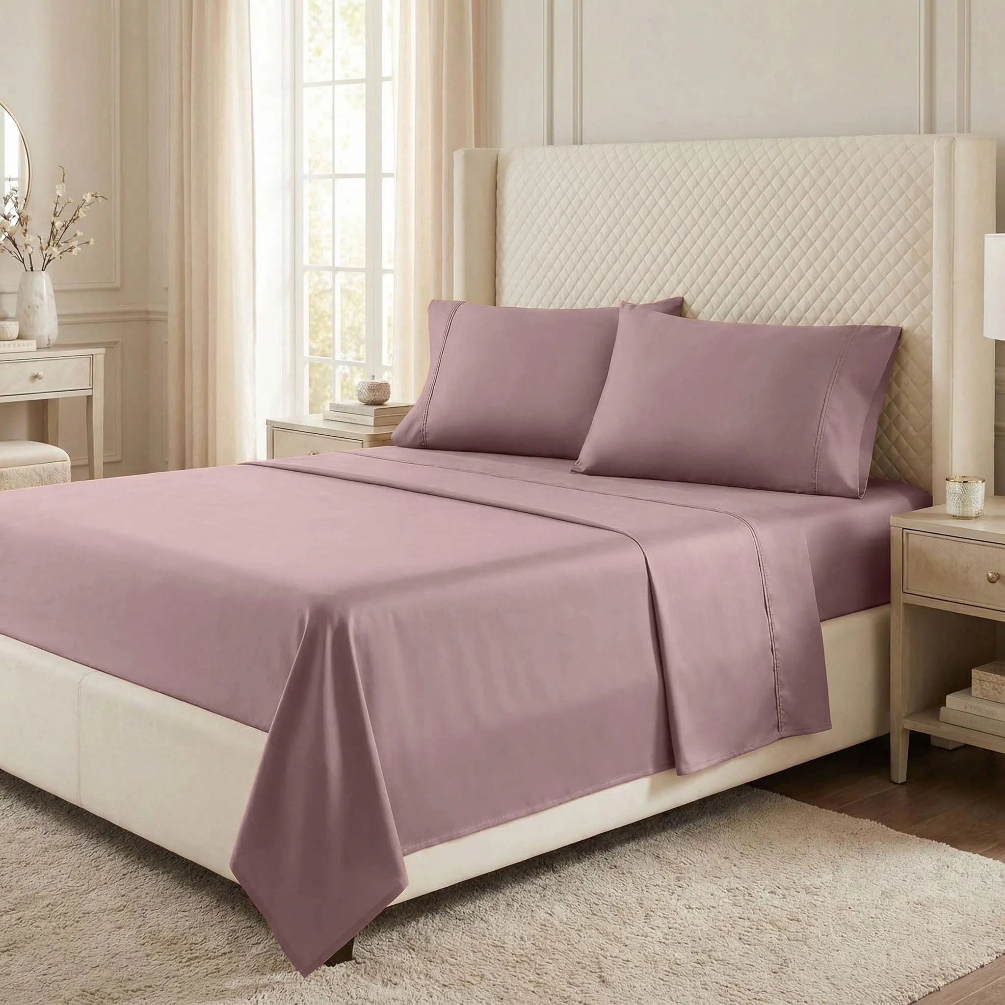 530 Thread Count Egyptian Cotton Sateen Bed Sheet Set