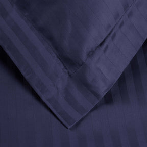 Superior Premium 600 Thread Count Egyptian Cotton Solid Duvet Cover Set -  Navy Blue