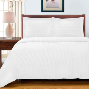 Superior Premium 600 Thread Count Egyptian Cotton Solid Duvet Cover Set -  White