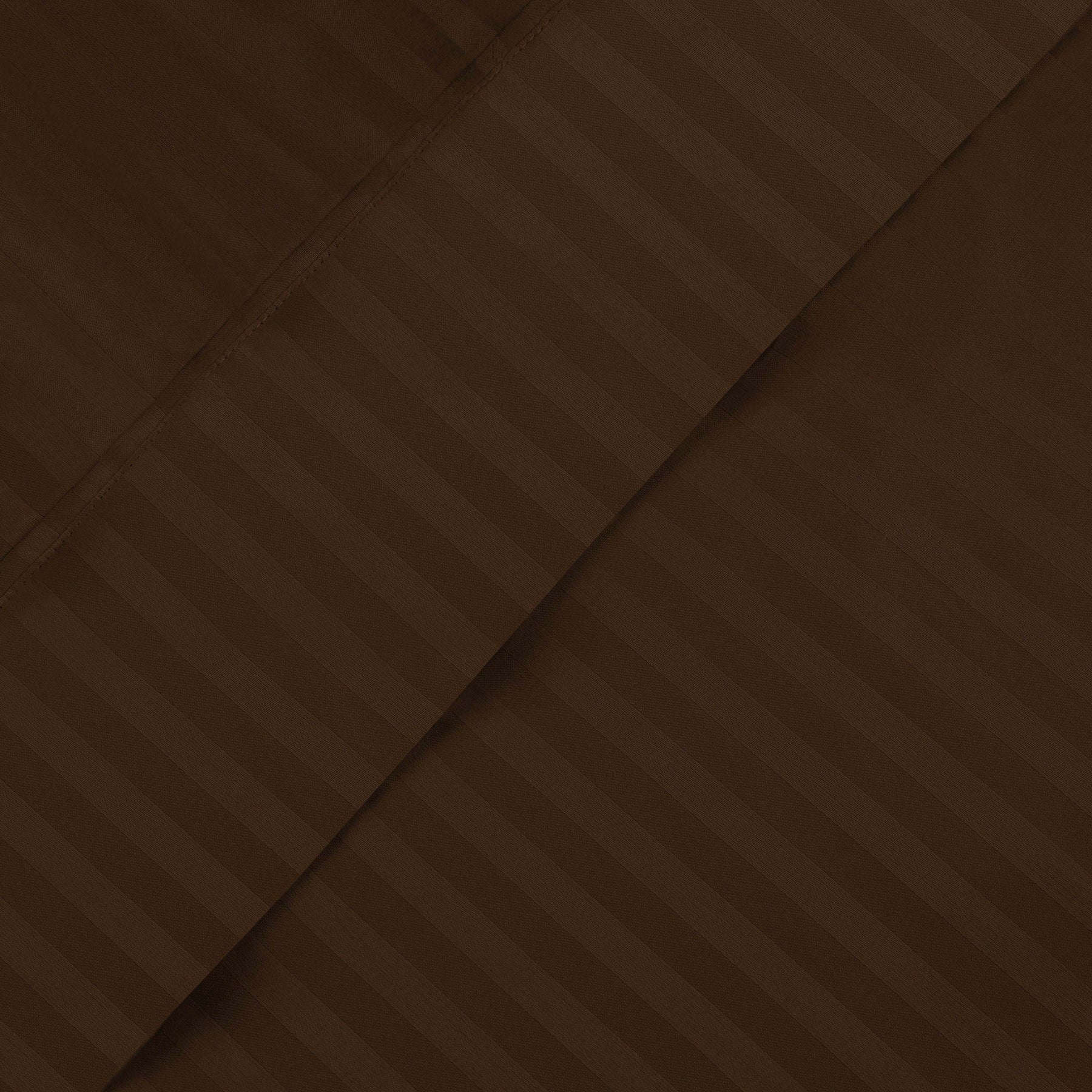 Superior Premium 600 Thread Count Egyptian Cotton Striped Deep Pocket Sheet Set - Chocolate