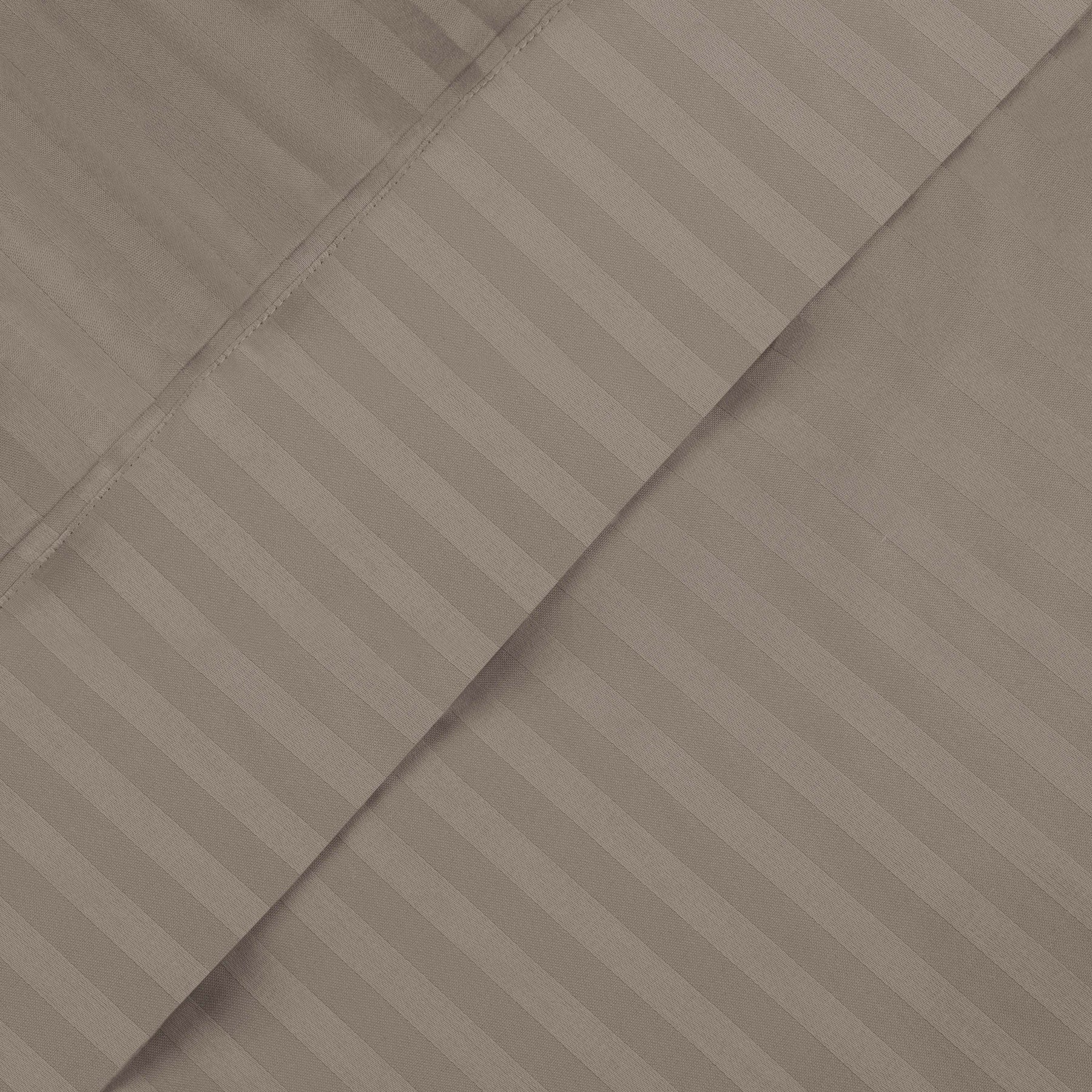 Superior Premium 600 Thread Count Egyptian Cotton Striped Deep Pocket Sheet Set - Grey