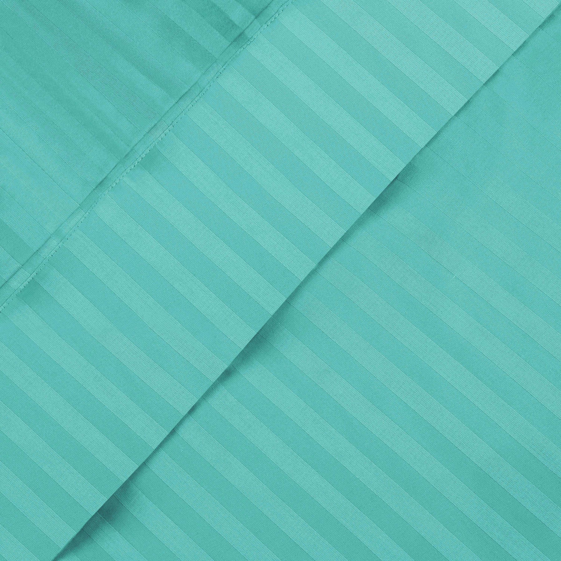 Superior Premium 600 Thread Count Egyptian Cotton Striped Deep Pocket Sheet Set - Teal