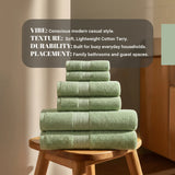 Eco-Friendly Ring-Spun Cotton 12-Piece Towel Set