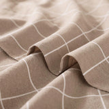 Emma Cotton Flannel Windowpane Grid Bed Sheet Set