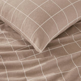 Emma Cotton Flannel Windowpane Grid Bed Pillowcases Set of 2