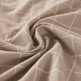 Emma Cotton Flannel Windowpane Grid Bed Sheet Set