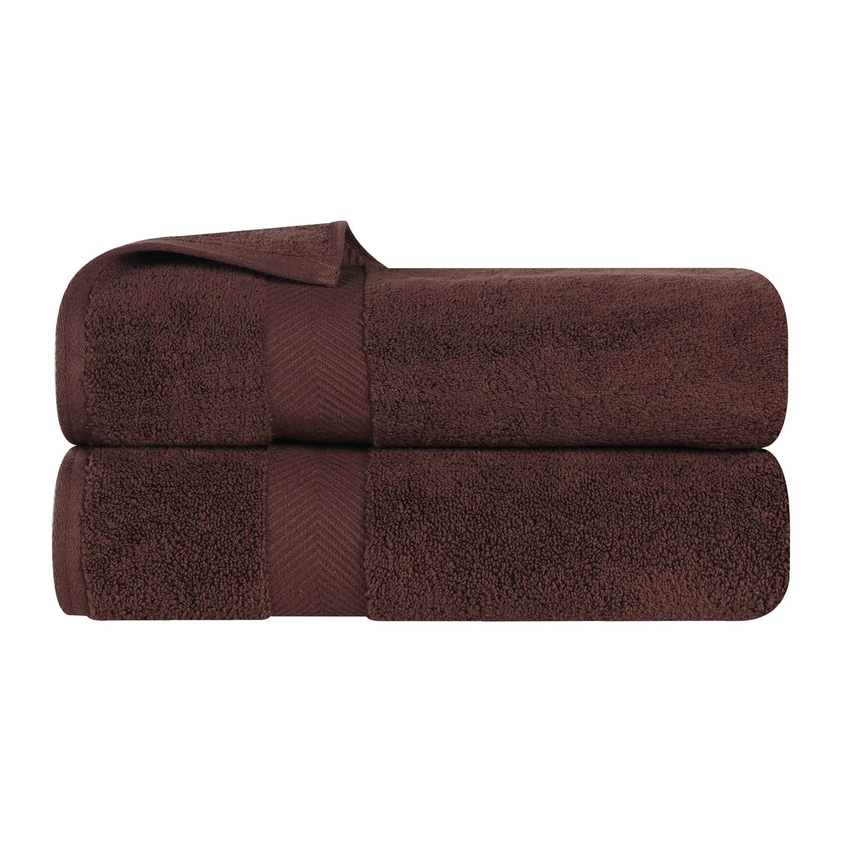 Zero Twist Smart Dry Combed Cotton 2 Piece Bath Towel Set - Espresso