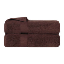 Zero Twist Smart Dry Combed Cotton 2 Piece Bath Towel Set - Espresso