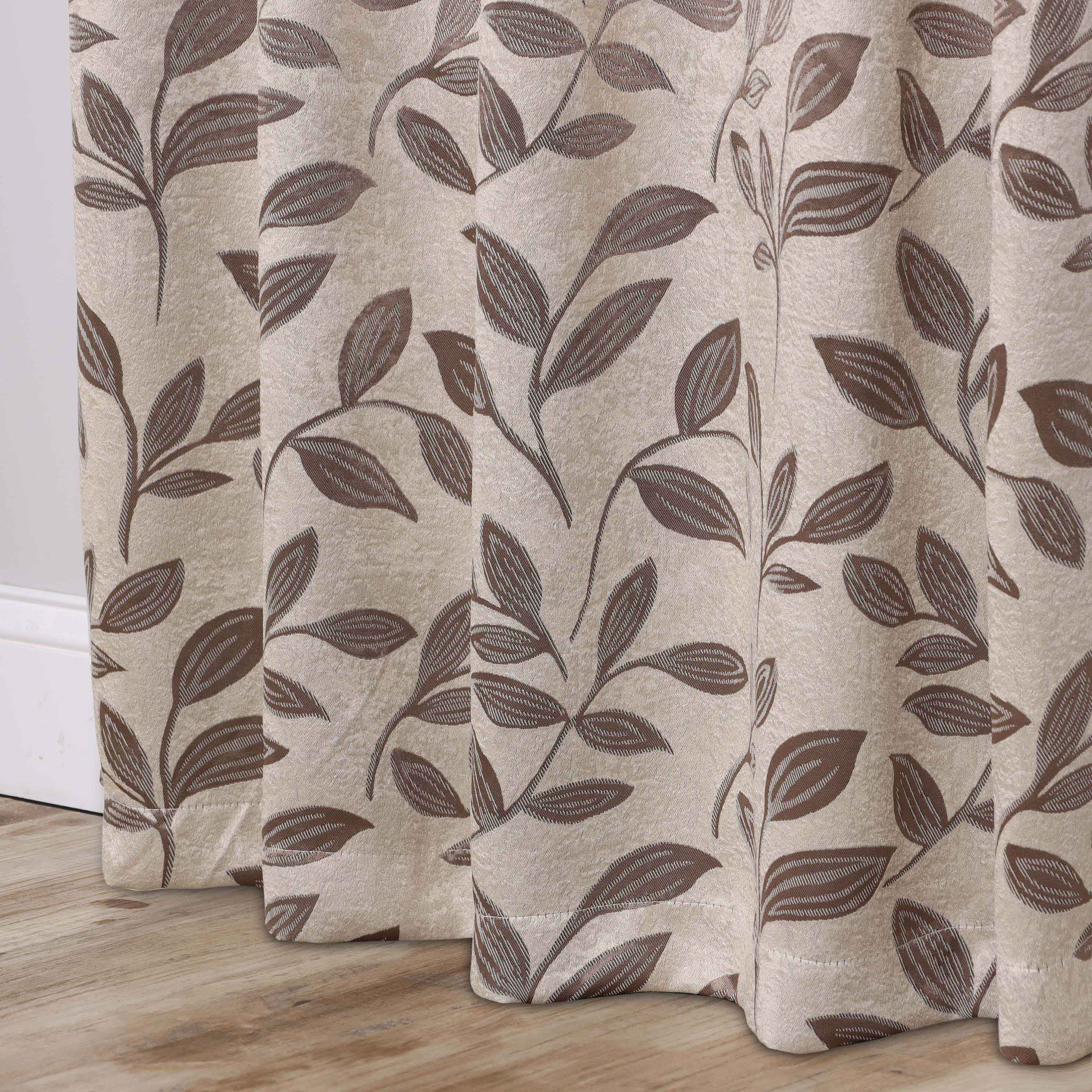 Leaves Room Darkening Washable Blackout Curtain Panels, Set of 2 - Blackout Curtains by Superior