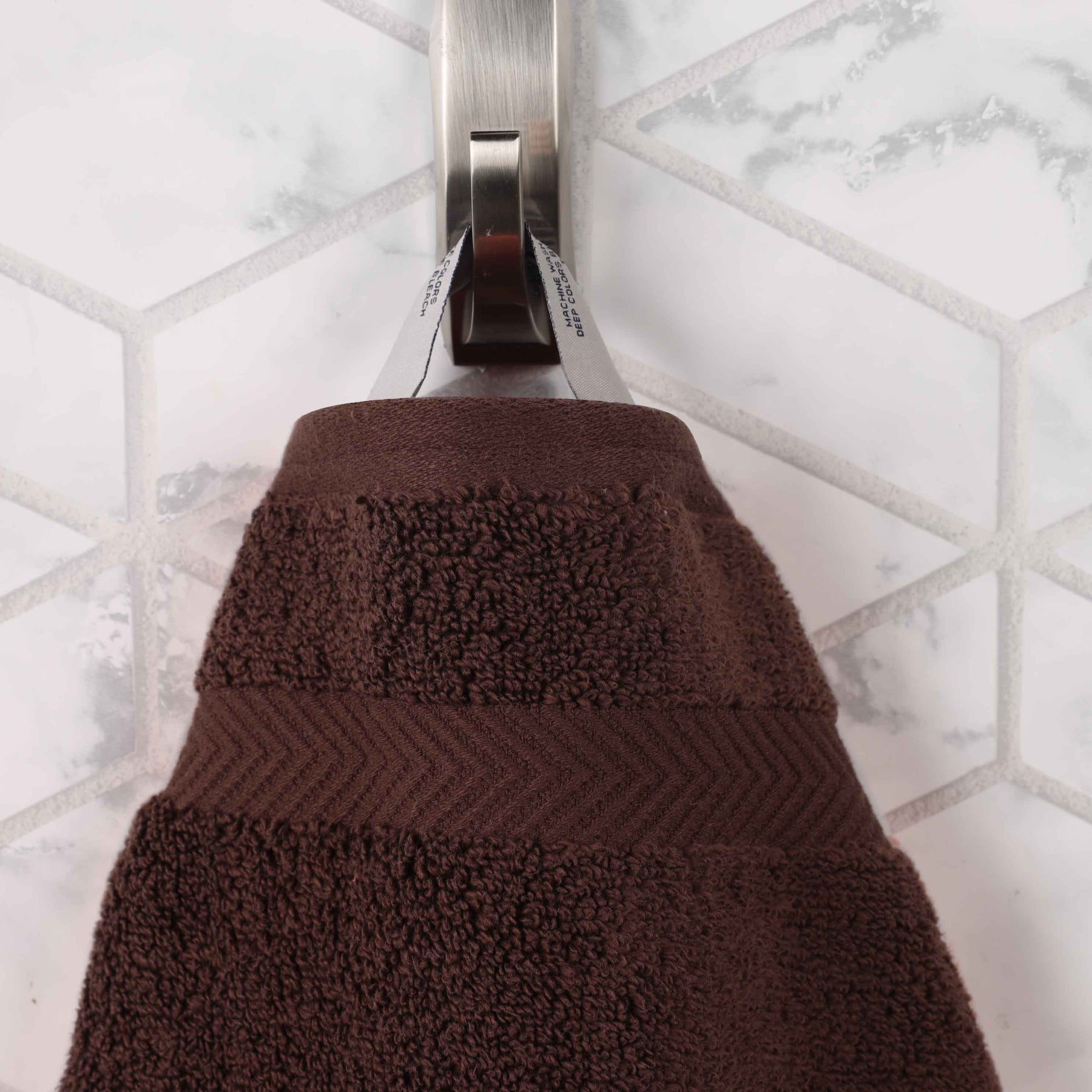 Zero-Twist Cotton Quick-Drying Absorbent Assorted 6 Piece Towel Set - Espresso