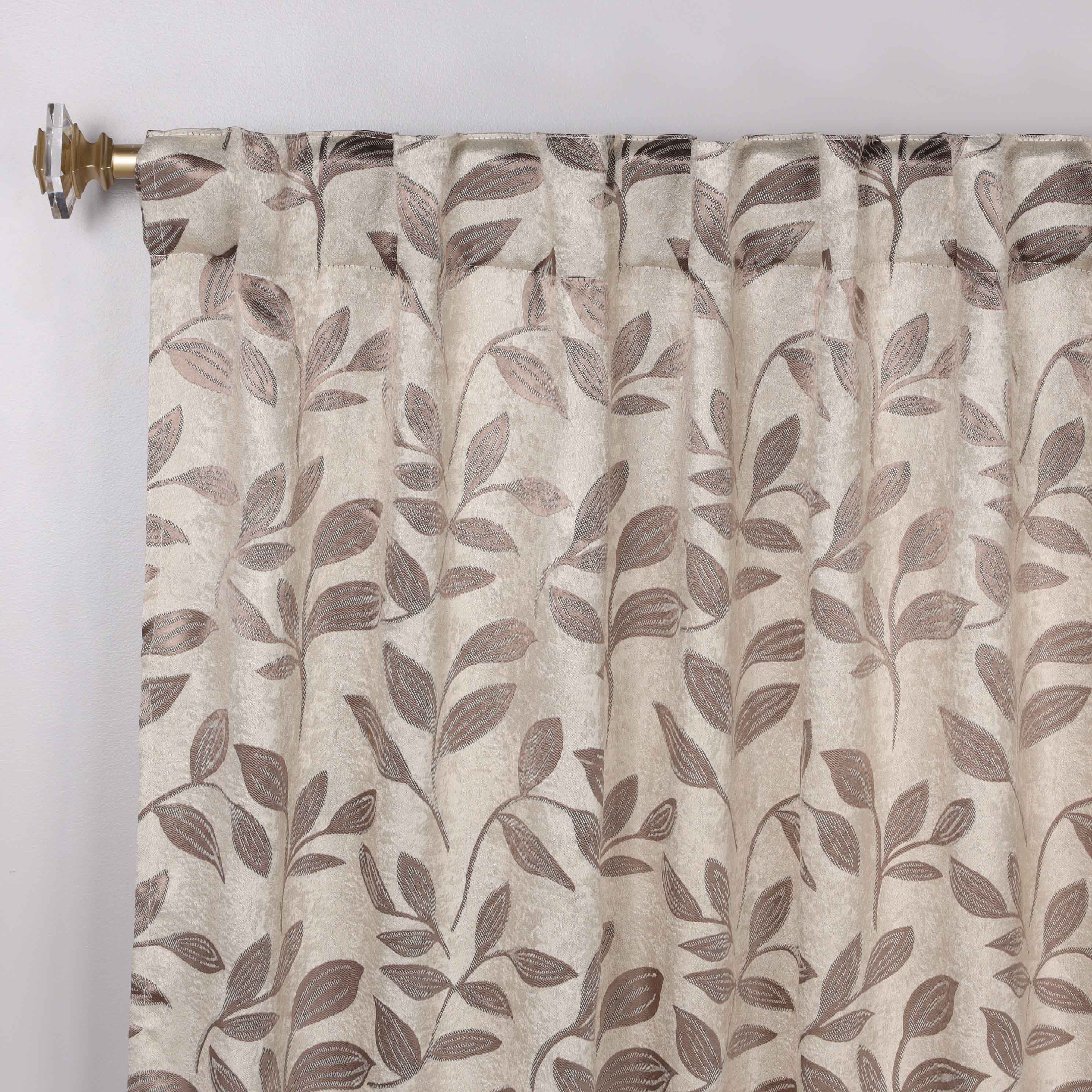 Leaves Room Darkening Back Tabs Blackout Curtain Panels, Set of 2 - Blackout Curtains by Superior