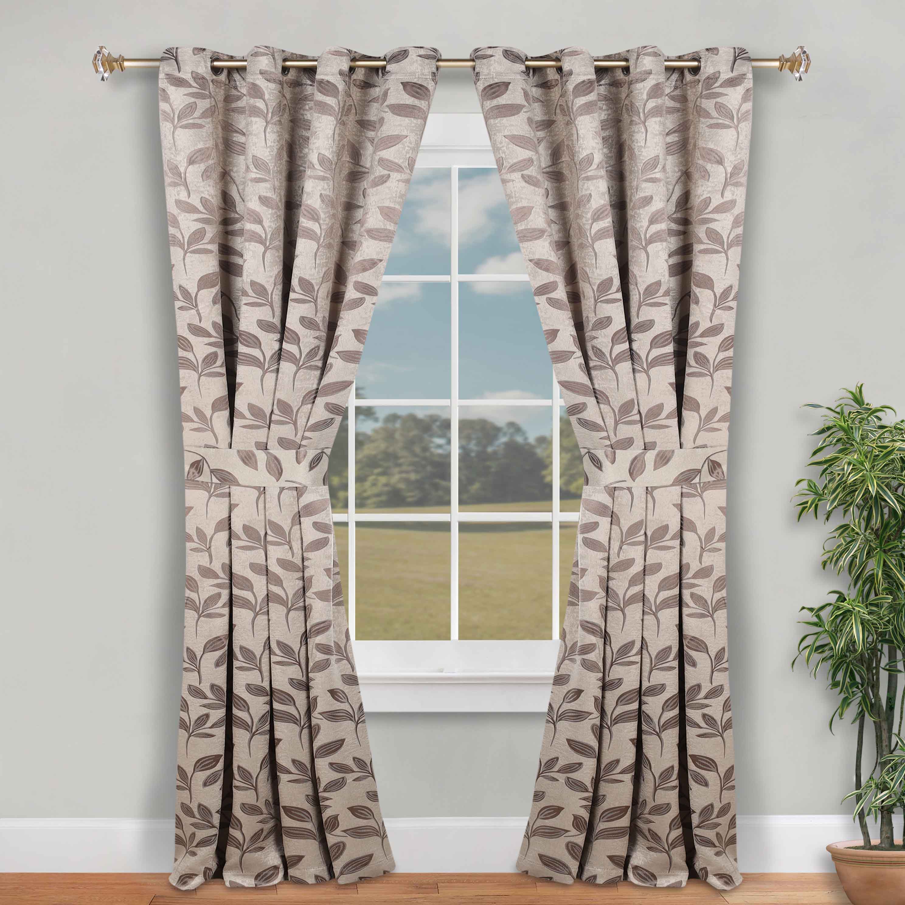 Leaves Room Darkening Washable Blackout Curtain Panels, Set of 2 - Blackout Curtains by Superior